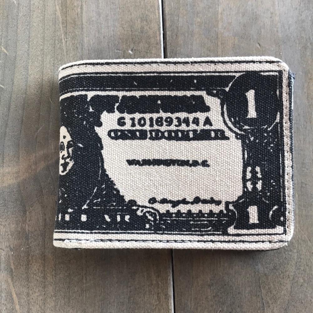 Andy Warhol dollar bill wallet billfold bifold